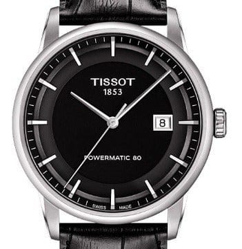 Tissot T Classic Luxury Black Dial Black Leather Strap Watch For Men - T086.407.16.051.00