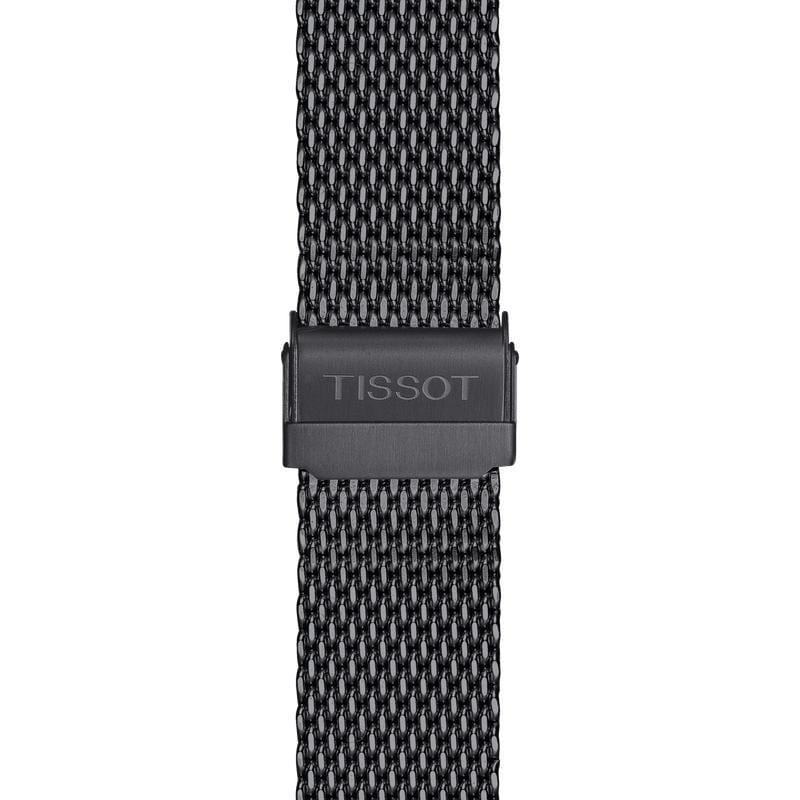 Tissot T Classic PR 100 Chronograph Anthracite Black Dial Black Mesh Bracelet Watch For Men - T101.417.23.061.00