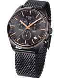 Tissot T Classic PR 100 Chronograph Anthracite Black Dial Black Mesh Bracelet Watch For Men - T101.417.23.061.00