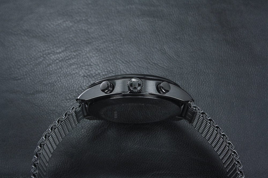 Tissot T Classic PR 100 Chronograph Black Dial Black Mesh Bracelet Watch For Men - T101.417.33.051.00