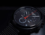 Tissot T Classic PR 100 Chronograph Black Dial Black Mesh Bracelet Watch For Men - T101.417.33.051.00