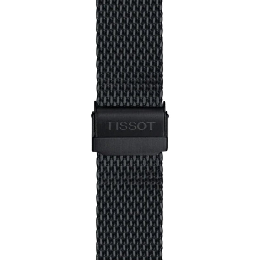 Tissot T Classic PR 100 Chronograph Black Dial Black Mesh Bracelet Watch For Men - T101.417.33.051.00
