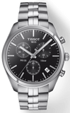 Tissot T Classic PR 100 Chronograph Black Dial Silver Steel Strap Watch for Men - T101.417.11.051.00