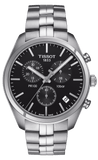 Tissot T Classic PR 100 Chronograph Black Dial Silver Steel Strap Watch for Men - T101.417.11.051.00
