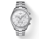 Tissot T Classic PR 100 Chronograph Silver Dial Silver Steel Strap Watch For Men - T101.417.11.031.00