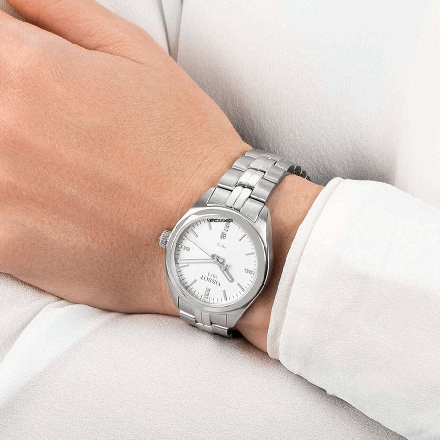 Tissot T Classic PR 100 Lady Silver Dial Watch For Women - T101.210.11.036.00