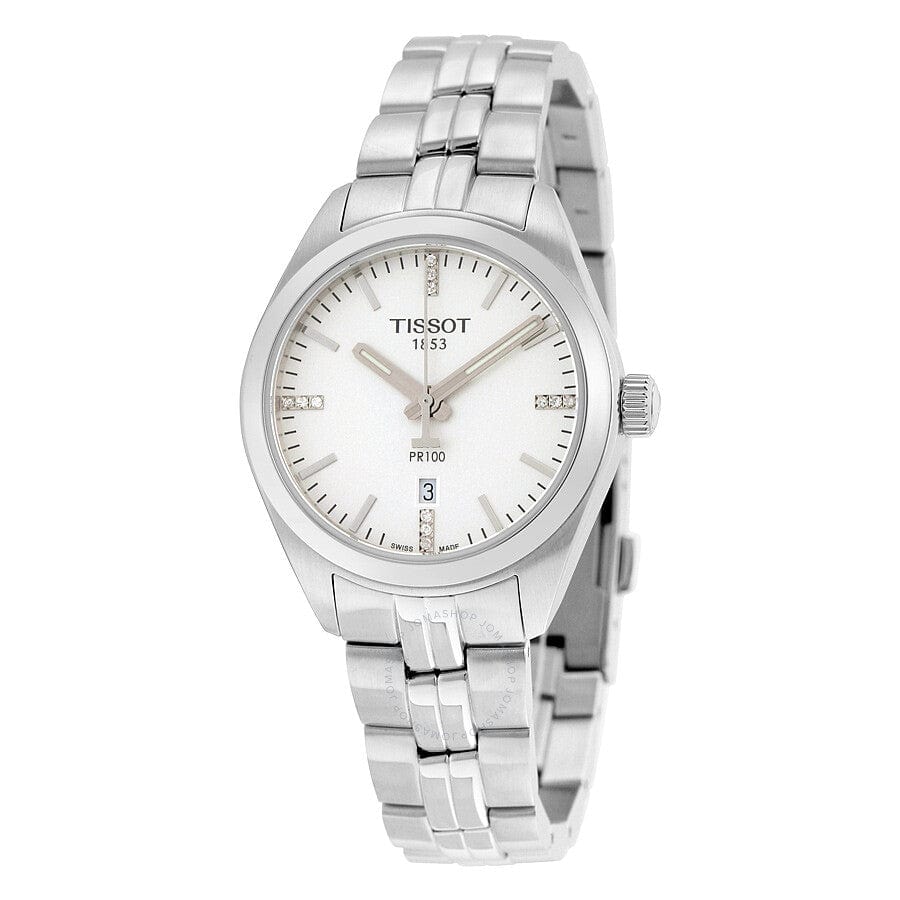 Tissot T Classic PR 100 Lady Silver Dial Watch For Women - T101.210.11.036.00