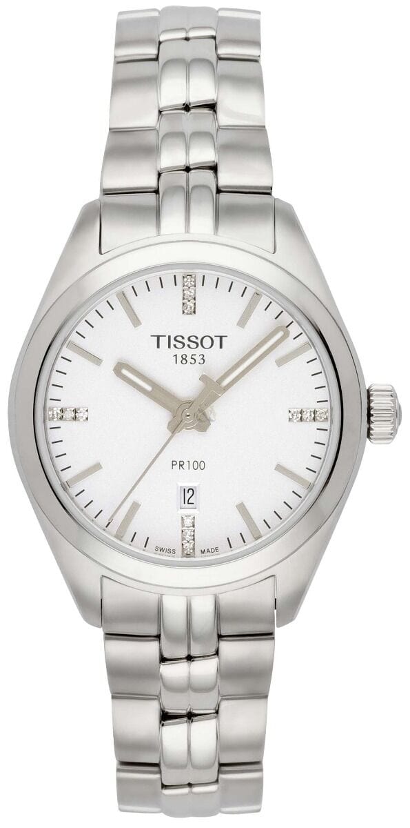 Tissot T Classic PR 100 Lady Silver Dial Watch For Women - T101.210.11.036.00