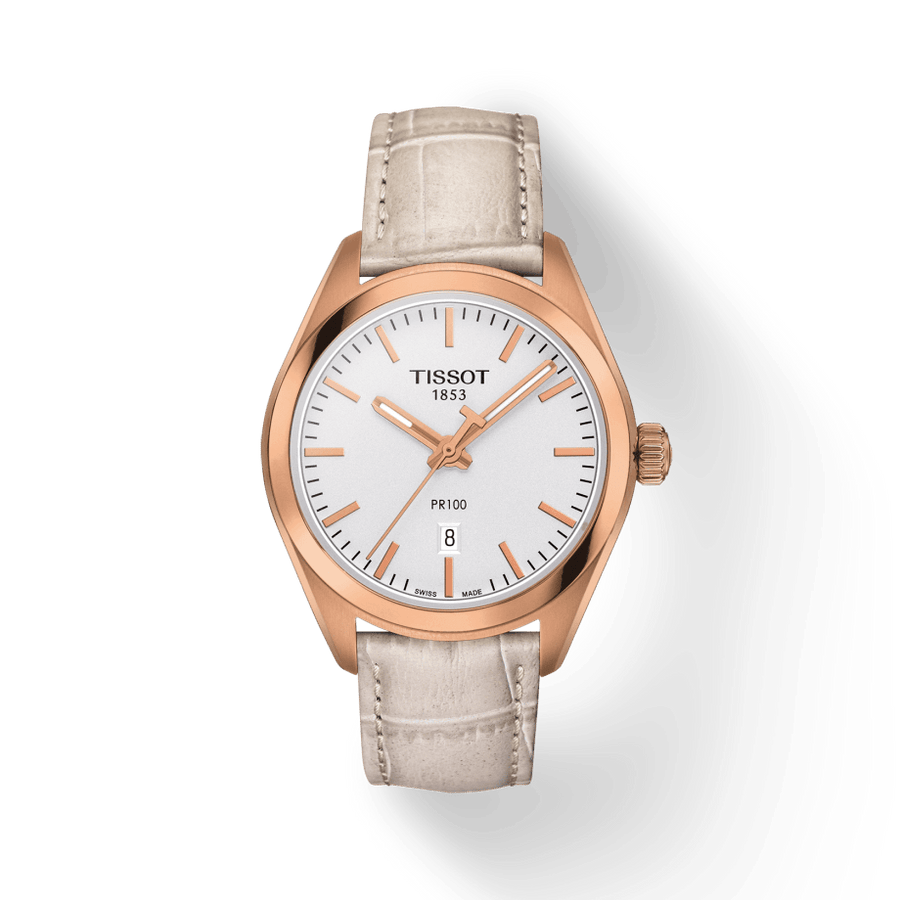 Tissot T Classic PR 100 Lady White Dial Watch For Women - T101.210.36.031.00
