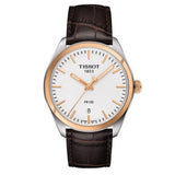 Tissot T Classic PR 100 Quartz White Dial Brown Leather Strap Watch for Men - T101.410.26.031.00
