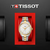 Tissot T Classic PR 100 Sport Chic White Dial Two Tone Steel Strap Watch For Women - T101.210.22.031.00