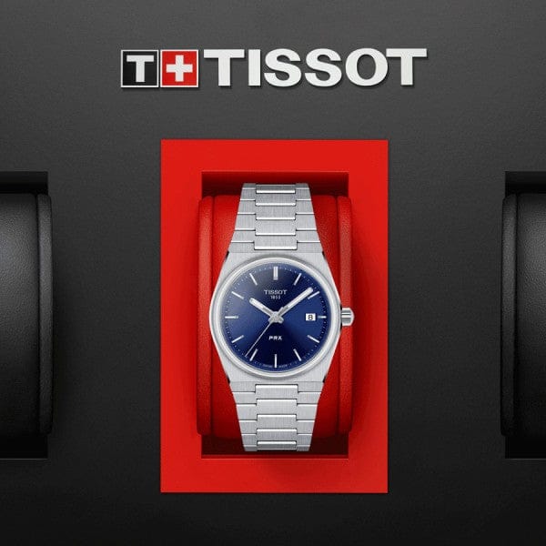 Tissot PRX Blue Dial Silver Steel Strap Watch For Men - T137.210.11.041.00