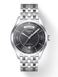 Tissot T Classic T One Automatic Black Dial Silver Steel Strap Watch For Men - T038.430.11.057.00