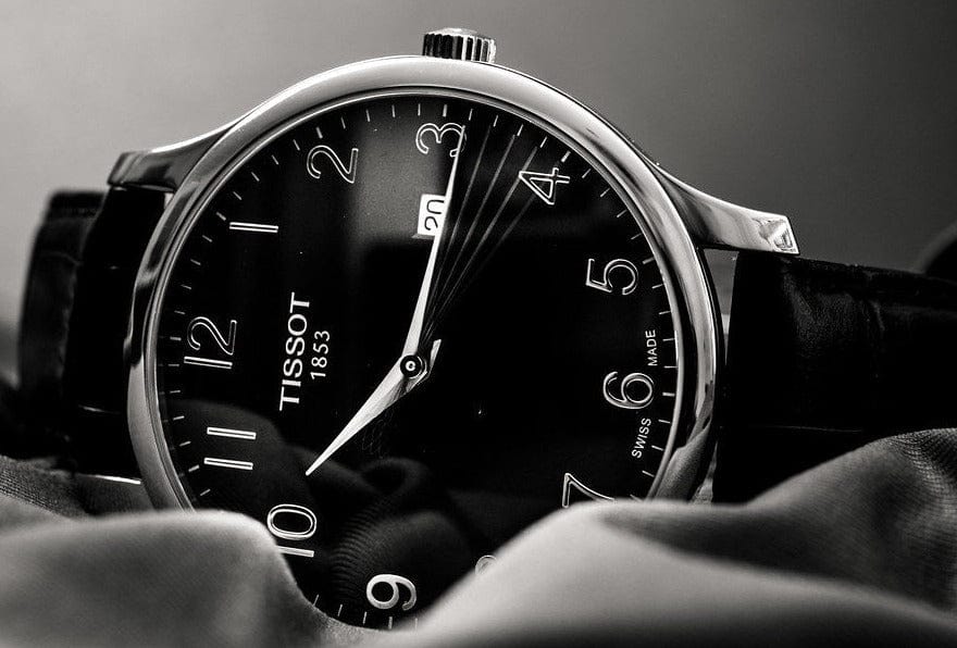 Tissot T Classic Tradition Black Dial Black Leather Strap Watch For Men - T063.610.16.052.00