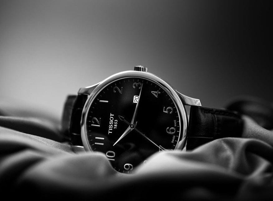 Tissot T Classic Tradition Black Dial Black Leather Strap Watch For Men - T063.610.16.052.00