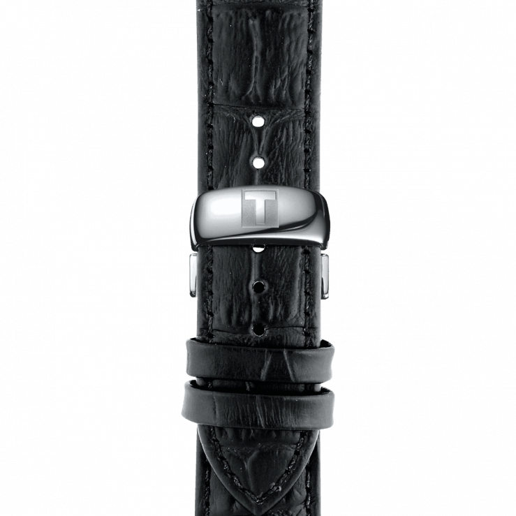 Tissot T Classic Tradition Black Dial Black Leather Strap Watch For Men - T063.610.16.052.00