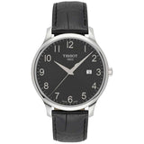 Tissot T Classic Tradition Black Dial Black Leather Strap Watch For Men - T063.610.16.052.00