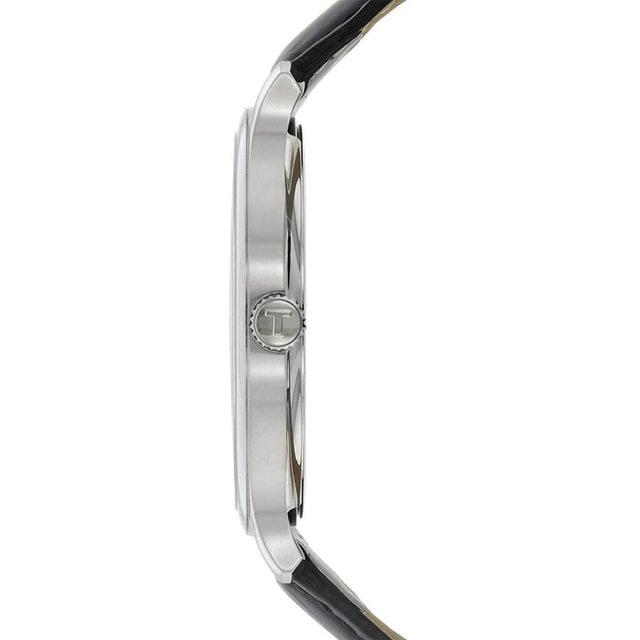 Tissot T Classic Tradition Blue Dial Black Leather Strap Watch For Men - T063.610.16.047.00
