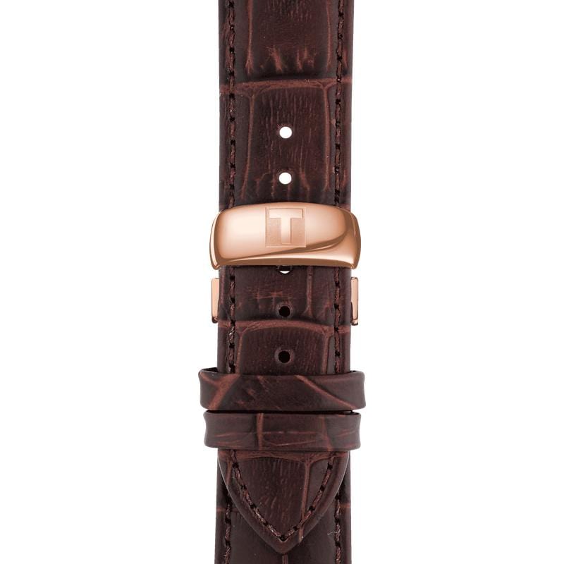 Tissot T Classic Tradition Blue Dial Brown Leather Strap Watch For Men - T063.610.36.047.00