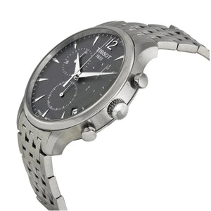 Tissot T Classic Tradition Chronograph Black Dial Silver Steel Strap Watch For Men - T063.617.11.057.00