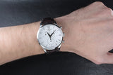 Tissot T Classic Tradition Chronograph White Dial Brown Leather Strap Watch For Men - T063.617.16.037.00