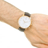 Tissot T Classic Tradition Chronograph White Dial Brown Leather Strap Watch For Men - T063.617.36.037.00