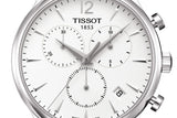 Tissot T Classic Tradition Chronograph White Dial Silver Steel Strap Watch For Men - T063.617.11.037.00