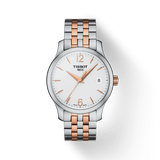 Tissot T Classic Tradition Lady White Dial Two Tone Steel Strap Watch For Women - T063.210.22.037.01