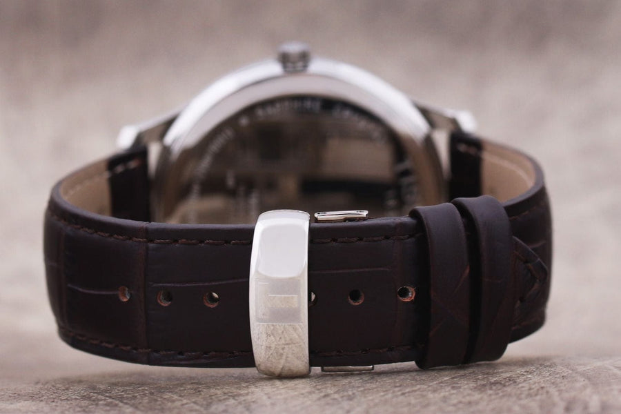 Tissot T Classic Tradition White Dial Brown Leather Strap Watch For Men - T063.610.16.037.00