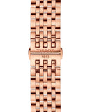 Tissot T Classic Tradition White Dial Rose Gold Steel Strap Watch For Women - T063.610.33.038.00