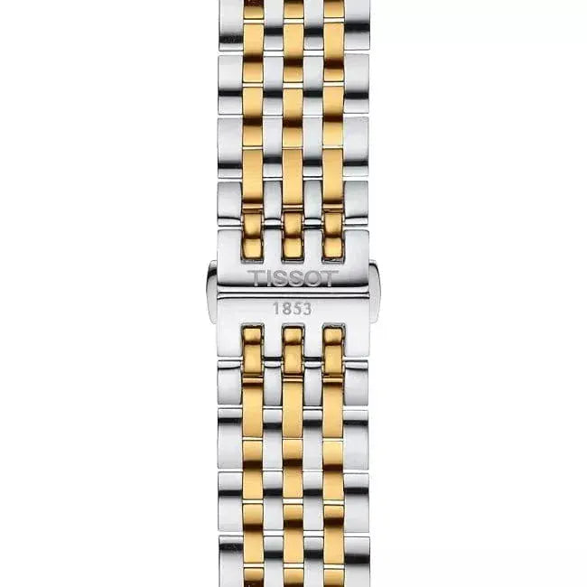 Tissot T Classic Tradition White Dial Two Tone Mesh Bracelet Watch For Men - T063.610.22.037.00