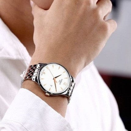 Tissot T Classic Tradition White Dial Two Tone Mesh Bracelet Watch For Men - T063.610.22.037.01