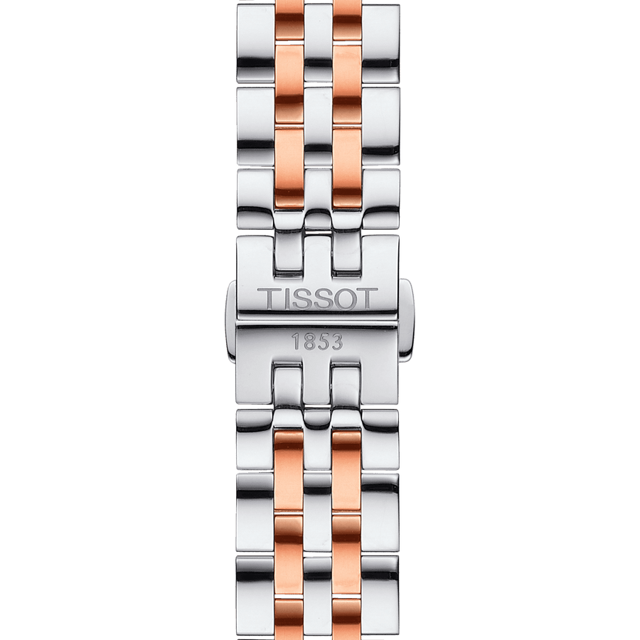 Tissot T Classic Tradition White Dial Two Tone Mesh Bracelet Watch For Men - T063.610.22.037.01