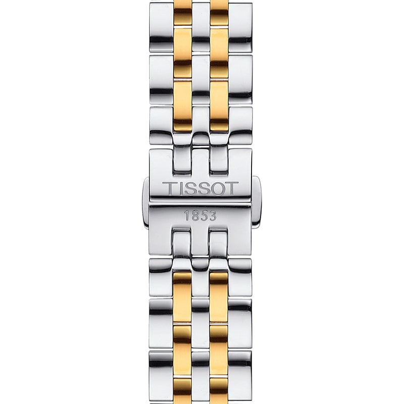 Tissot T Classic Tradition White Dial Two Tone Mesh Bracelet Watch for Women - T063.210.22.037.00