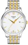 Tissot T Classic Tradition White Dial Two Tone Mesh Bracelet Watch for Women - T063.210.22.037.00