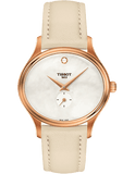 Tissot T Lady Bella Ora Mother of Pearl Dial Cream Leather Strap Watch for Women - T103.310.36.111.00