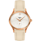 Tissot T Lady Bella Ora Mother of Pearl Dial Cream Leather Strap Watch for Women - T103.310.36.111.00