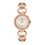 Tissot T Lady Flamingo Mother of Pearl Dial Rose Gold Steel Strap Watch for Women - T094.210.33.116.01