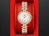 Tissot T Lady Flamingo Mother of Pearl Dial Rose Gold Steel Strap Watch For Women - T094.210.33.116.02
