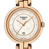 Tissot T Lady Flamingo Mother of Pearl Dial Rose Gold Steel Strap Watch For Women - T094.210.33.116.02