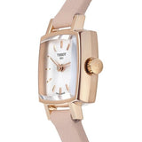 Tissot T Lady Lovely Square White Dial Pink Leather Strap Watch For Women - T058.109.36.031.00