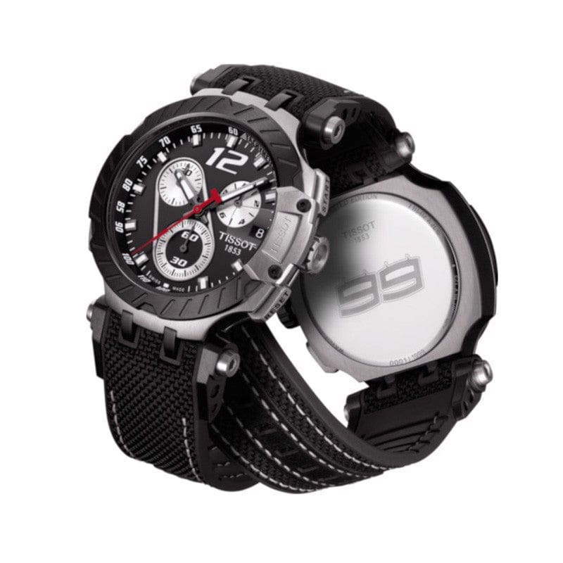 Tissot T Race Chronograph Anthracite Black Dial Black Silicone Strap Watch For Men - T115.417.27.061.00