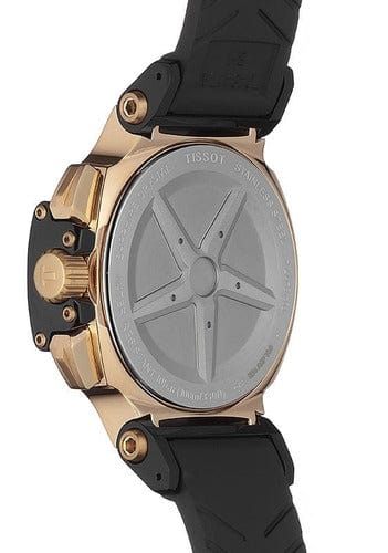 Tissot T Race Chronograph Automatic Black Dial Black Rubber Strap Watch for Men - T048.417.27.057.06
