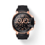 Tissot T Race Chronograph Automatic Black Dial Black Rubber Strap Watch for Men - T048.417.27.057.06