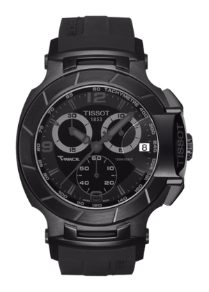 Tissot T Race Chronograph Black Dial Black Rubber Strap Watch for Men - T048.417.37.057.00