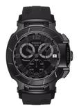 Tissot T Race Chronograph Black Dial Black Rubber Strap Watch for Men - T048.417.37.057.00