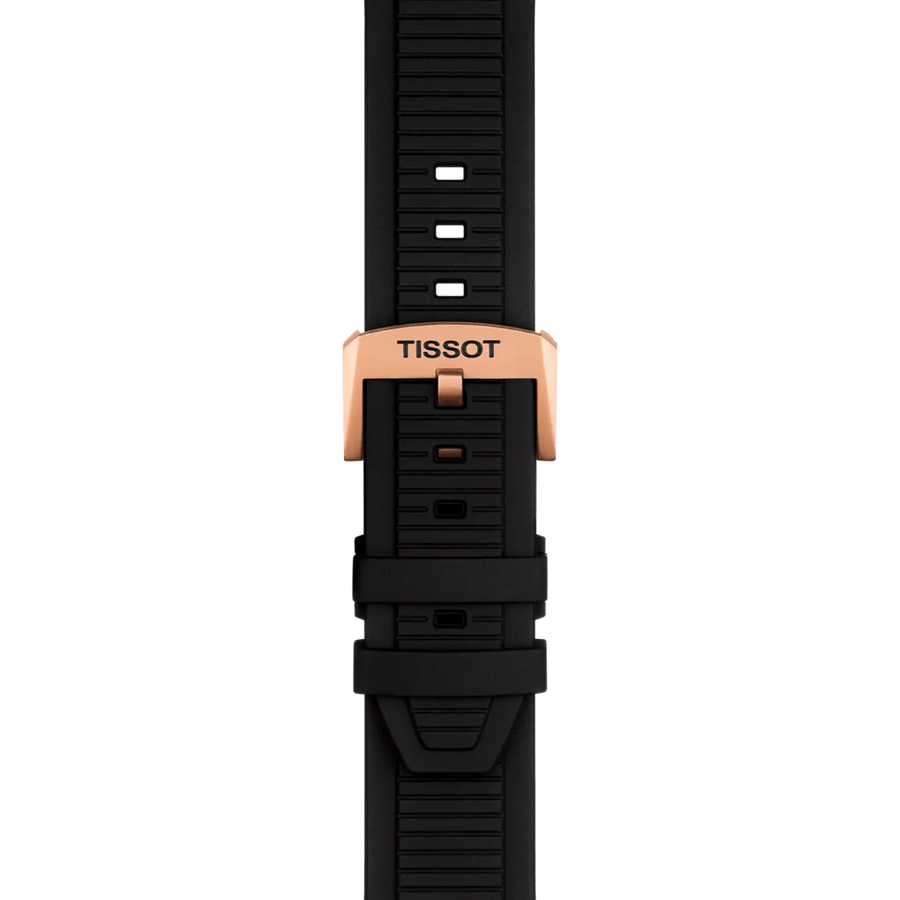Tissot T Race Chronograph Black Dial Black Rubber Strap Watch For Men - T141.417.37.051.00
