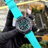 Tissot T Race Chronograph Black Dial Green Rubber Strap Watch for Men - T141.417.37.051.01