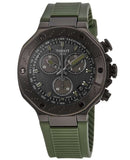 Tissot T Race Chronograph Black Dial Green Rubber Strap Watch for Men - T141.417.37.061.02