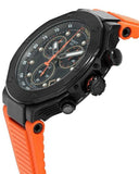 Tissot T Race Chronograph Black Dial Orange Rubber Strap Watch for Men - T141.417.37.051.02